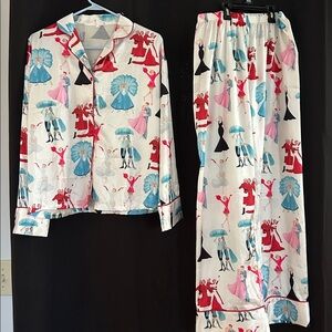Colorful Patterned silky Pajama Set